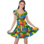 plastic blocks Cap Sleeve Dress