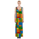 plastic blocks Maxi Thigh Split Dress