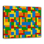 plastic blocks Canvas 20  x 16  (Stretched)