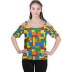 plastic blocks Women s Cutout Shoulder Tee