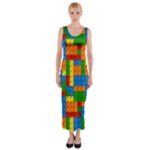 plastic blocks Fitted Maxi Dress