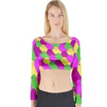 Easter candies Long Sleeve Crop Top (Tight Fit)