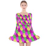 Easter candies Long Sleeve Velvet Skater Dress