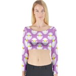 Easter Pastel Egg Long Sleeve Crop Top (Tight Fit)