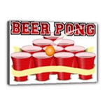 Beer Pong legend Canvas 18  x 12  (Stretched)