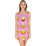 pastel pink Emoji  Bodycon Dress