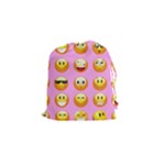 pastel pink Emoji  Drawstring Pouch (Small)