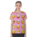 pastel pink Emoji  Women s Cotton Tee