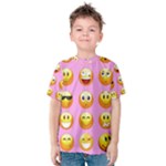 pastel pink Emoji  Kid s Cotton Tee