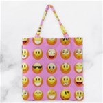 pastel pink Emoji  Grocery Tote Bag