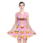 pastel pink Emoji  Reversible Skater Dress