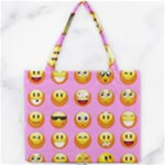 pastel pink Emoji  Mini Tote Bag