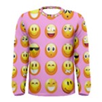 pastel pink Emoji  Men s Long Sleeve Tee