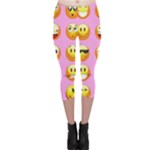 pastel pink Emoji  Capri Leggings 