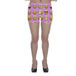 pastel pink Emoji  Skinny Shorts