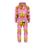 pastel pink Emoji  Hooded Jumpsuit (Kids)