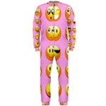 pastel pink Emoji  OnePiece Jumpsuit (Men)