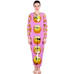 pastel pink Emoji  OnePiece Jumpsuit (Ladies)