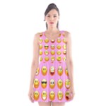 pastel pink Emoji  Scoop Neck Skater Dress