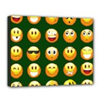 hunter green Emoji Canvas 14  x 11  (Stretched)