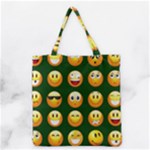 hunter green Emoji Grocery Tote Bag