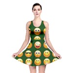 hunter green Emoji Reversible Skater Dress