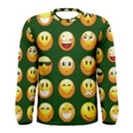 hunter green Emoji Men s Long Sleeve Tee