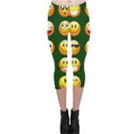 hunter green Emoji Capri Leggings 