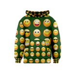 hunter green Emoji Kids  Pullover Hoodie