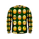 hunter green Emoji Kids  Sweatshirt