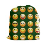 hunter green Emoji Drawstring Pouch (XXL)