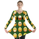 hunter green Emoji Long Sleeve Tunic 