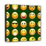 hunter green Emoji Mini Canvas 8  x 8  (Stretched)