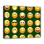 hunter green Emoji Deluxe Canvas 24  x 20  (Stretched)