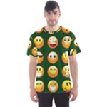 hunter green Emoji Men s Sport Mesh Tee