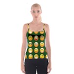 hunter green Emoji Spaghetti Strap Top