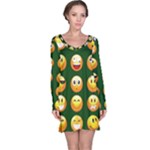 hunter green Emoji Long Sleeve Nightdress