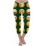 hunter green Emoji Capri Winter Leggings 