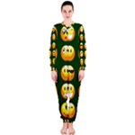 hunter green Emoji OnePiece Jumpsuit (Ladies)