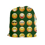 hunter green Emoji Drawstring Pouch (XL)