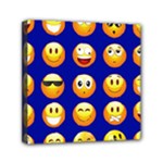 dark blue Emoji Mini Canvas 6  x 6  (Stretched)