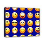 dark blue Emoji Canvas 10  x 8  (Stretched)