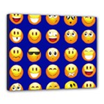 dark blue Emoji Canvas 20  x 16  (Stretched)