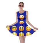 dark blue Emoji Skater Dress