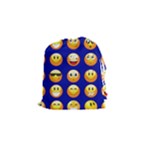 dark blue Emoji Drawstring Pouch (Small)