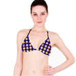 dark blue Emoji Bikini Top