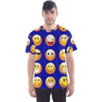 dark blue Emoji Men s Sport Mesh Tee