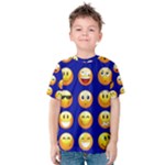 dark blue Emoji Kid s Cotton Tee