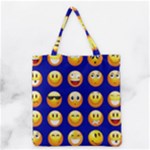 dark blue Emoji Grocery Tote Bag