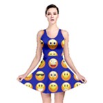 dark blue Emoji Reversible Skater Dress